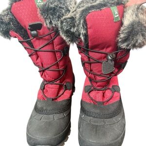 Kamik Red and Black Winter Boots
